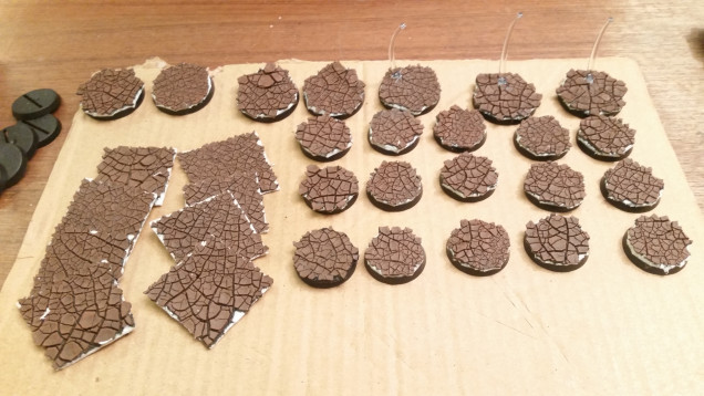 Theese are the finished bases. I will have to make a second batch of them soon and will try take some pictures for a tutorial on how I made them.