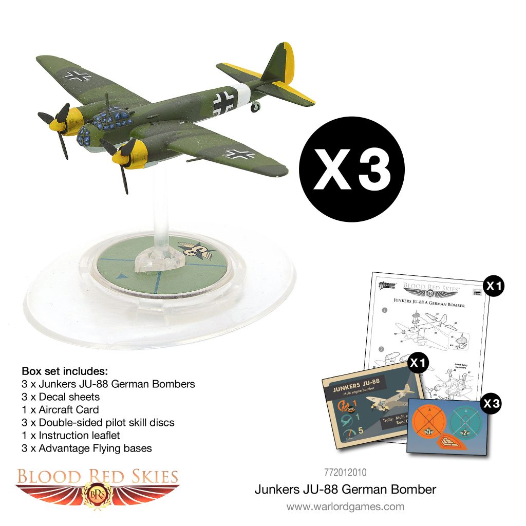 Junker JU88 German Bomber Model - Blood Red Skies