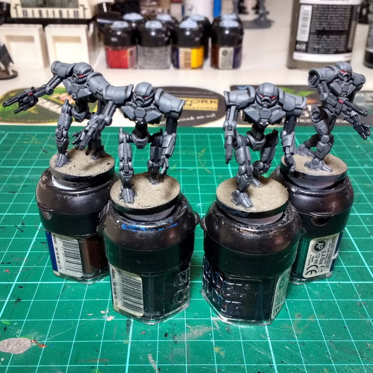 The nearly completed Sentry Droids, just work to do on the basing.