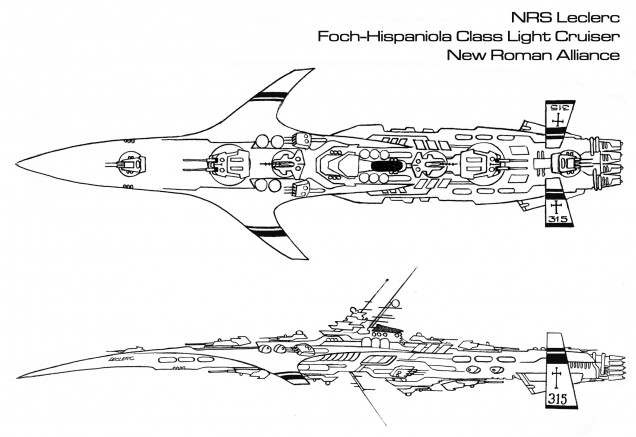 Darkstar Warship Design: Foch-Hispaniola Class Light Cruiser