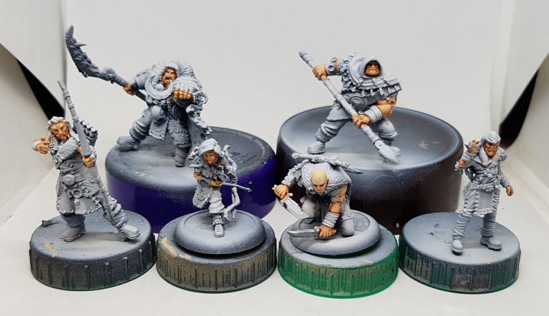 The surface areas were reclaimed using the thinned base colour