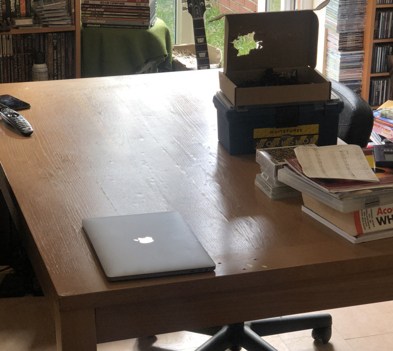 Table relatively clear before we leave...