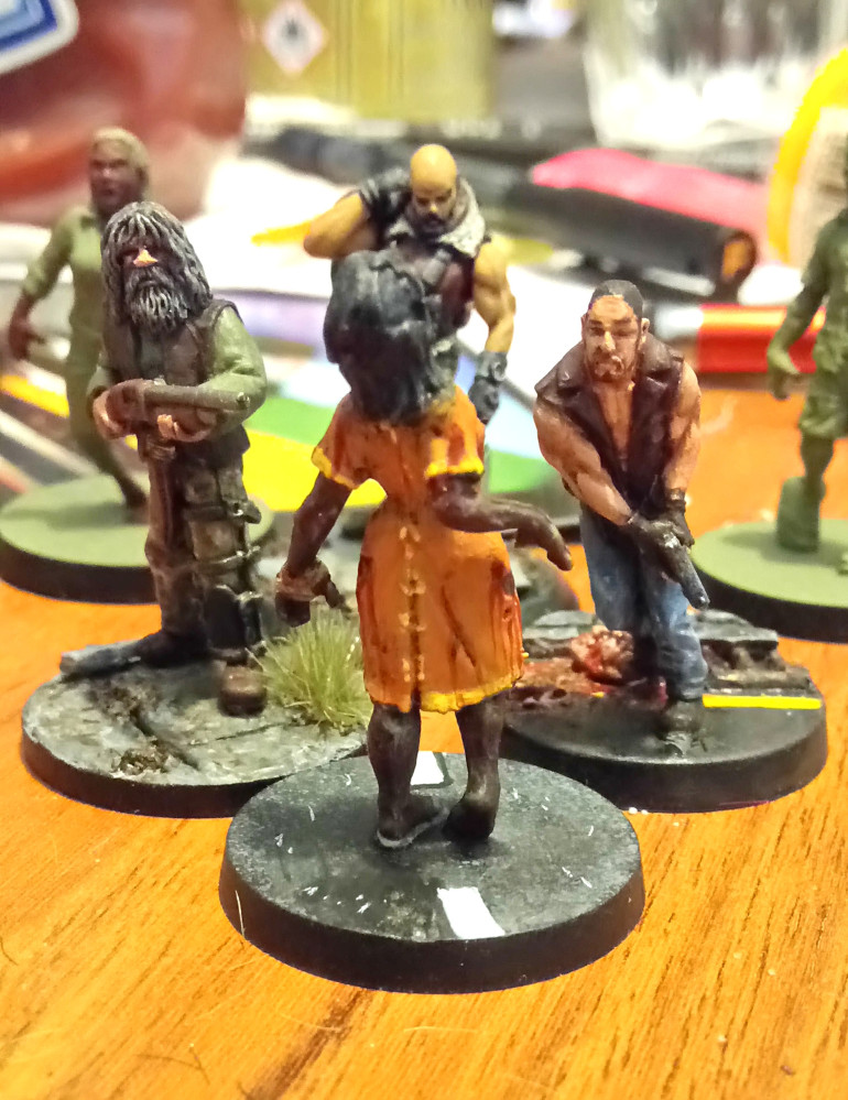 This Zombie was a pleasure to paint. She is from the Morgan booster pack.