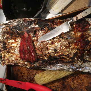 And most important. The BBQ ribs and corn. Painters gotta eat!