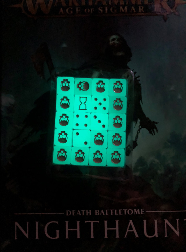 Look at those glow in the dark dice!