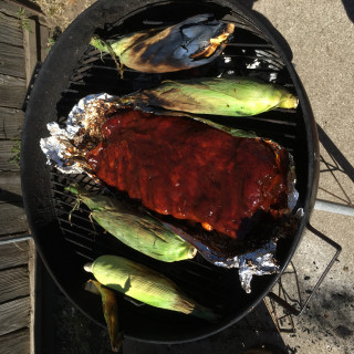 And most important. The BBQ ribs and corn. Painters gotta eat!