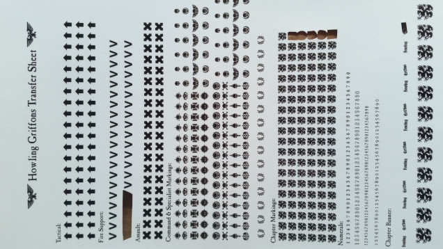 This is the official Howling Griffons Transfer Sheet as approved by the Adeptus Adminstratum.