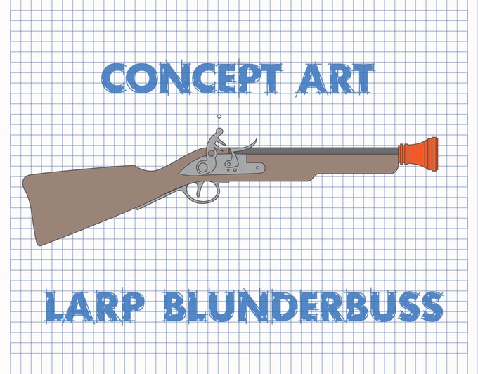 Blunderbuss with Spring Bayonet (Black Powder) - Pirate Fashions