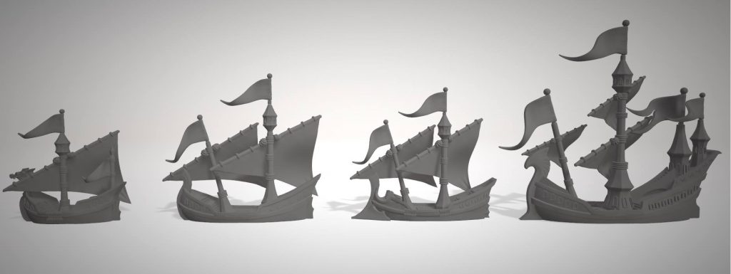 Sea Elf Ships (Renders) - Microworld Games