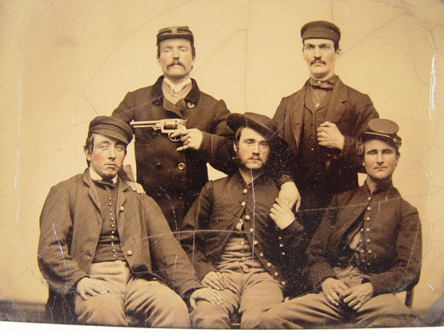 Back Left: Captain Marshall T. Rutherford, Lieutenant  William J. Allen Front Left: Captain Lewis H. Rutherford, Lieutenant Lawrence T. Bellamy, Lieutenant Howard D. Hungerford