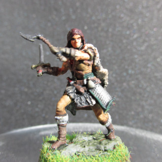 Human Barbarian with Sword & Axe