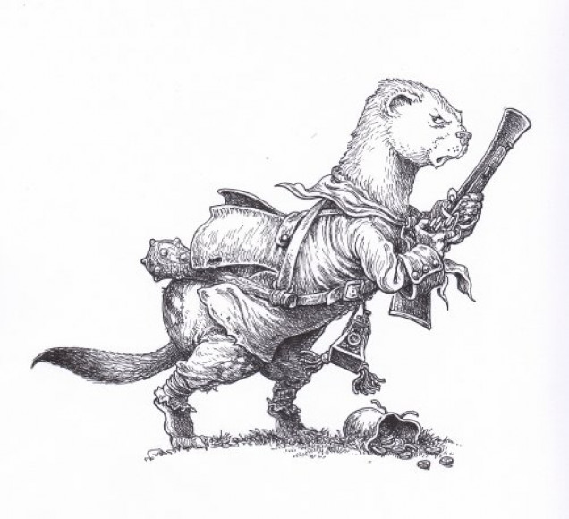 A weasel with a blunderbuss...