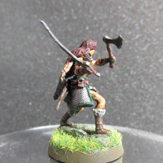 Human Barbarian with Sword & Axe