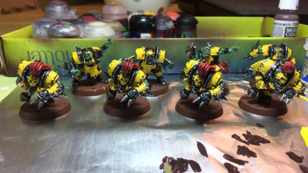 I wanted to challenge myself and paint yellow. The team were given a brown primer and I worked up from there. 