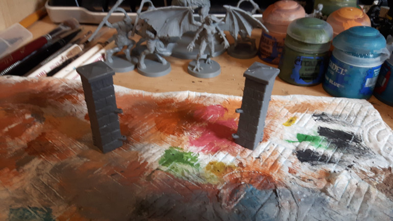 And I built some gateposts.