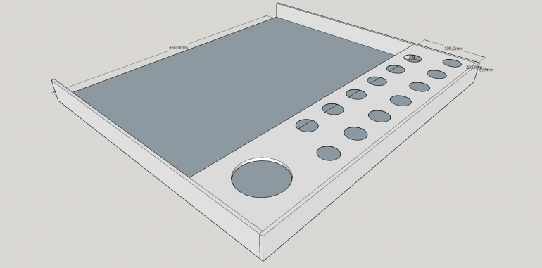 Supports on side and back