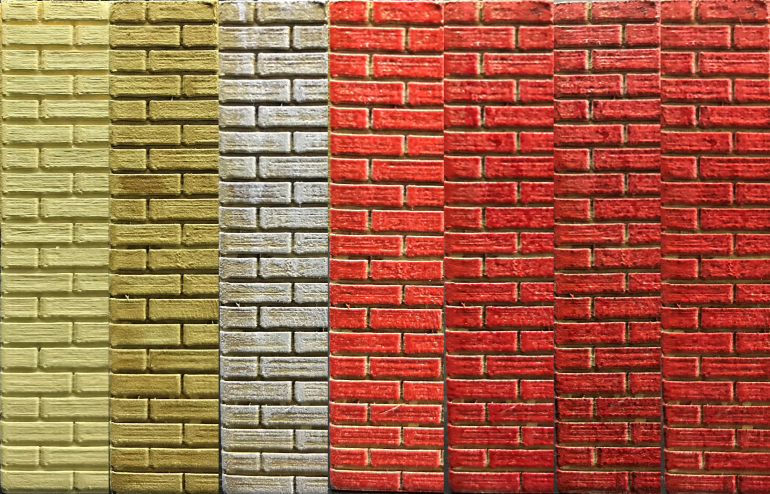 Paint test on the Bricks.