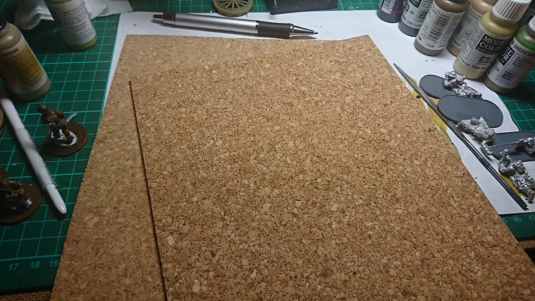 So starting with two cork tiles