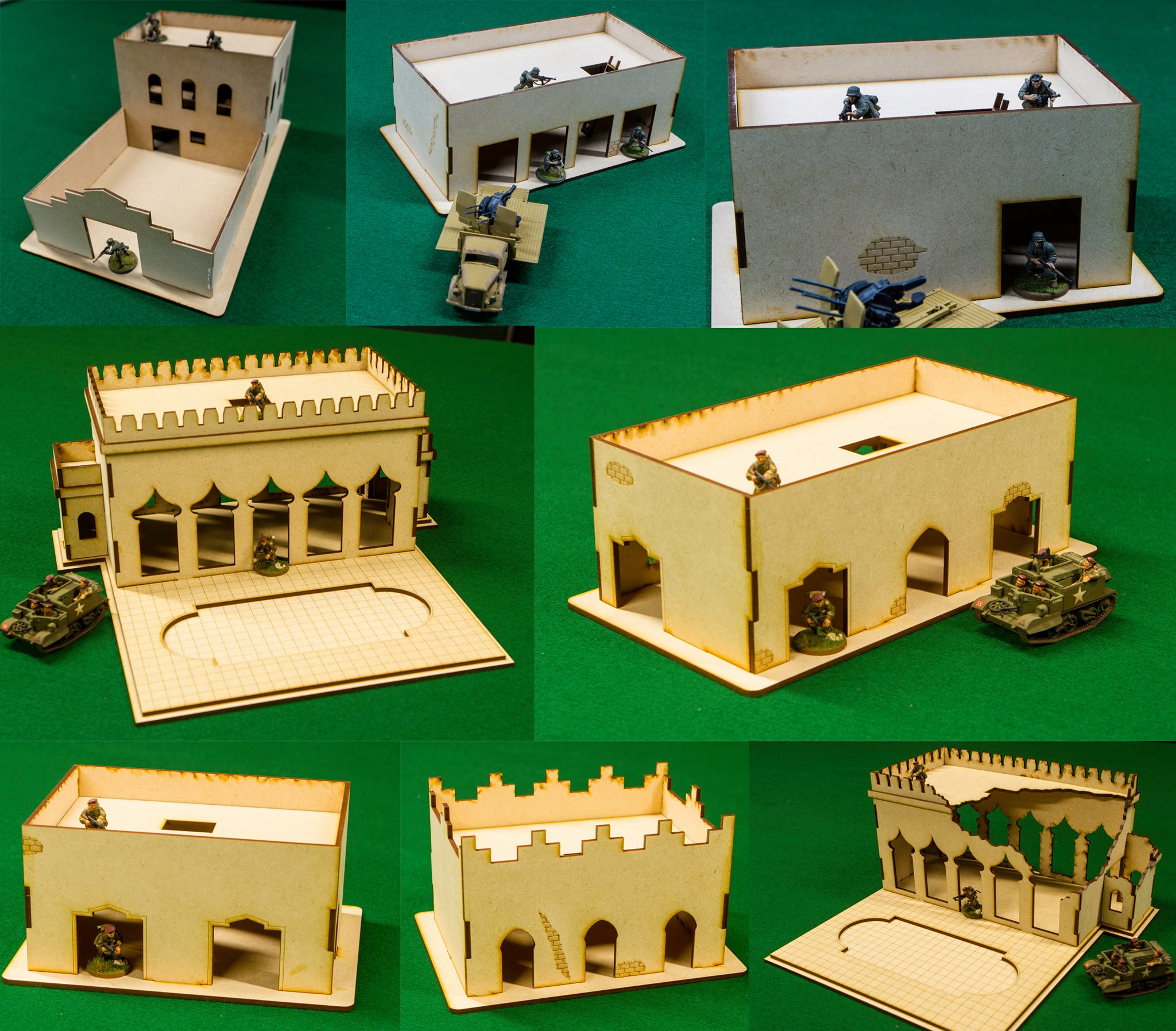 Malifaux and more... Old West 28mm MDF Middle East Basic Set \u2013 Set of Buildings Warhammer terrain pieces for Spectre 40k Modern