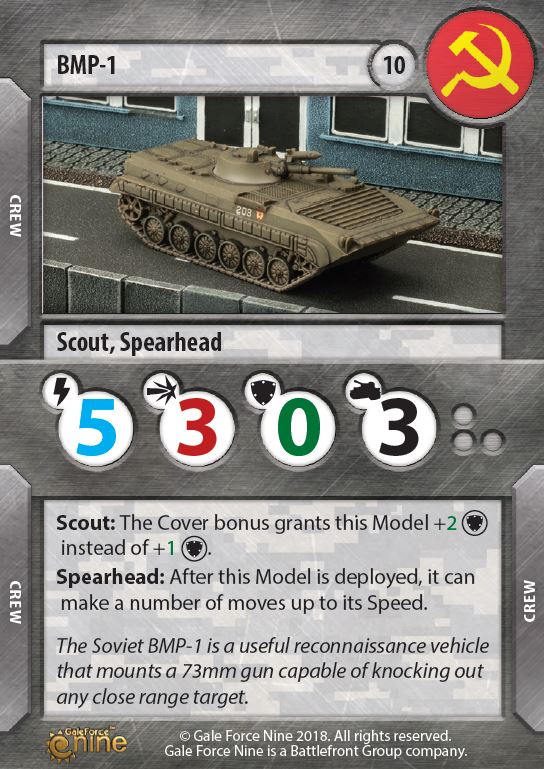 Soviet BMP 1 Card - TANKS Modern