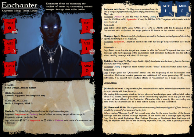 Rules card for the Enchanter