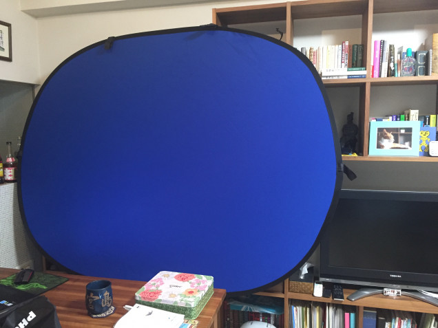 My green screen arrived. Time to explore the possibilities! I actually needed to watch a YouTube video tutorial on how to bend-fold it back into the bag. Very simple but there's only one way to do it.