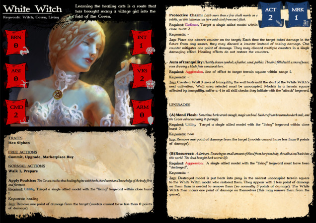 Rule card for the White Witch