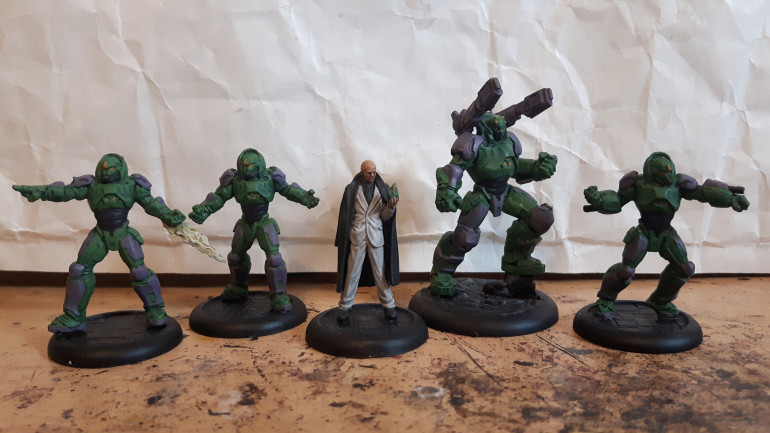 Lex Luthor, Lexcorp troopers and heavy troopers 