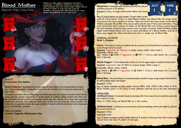 Rules Card for the Blood Mother