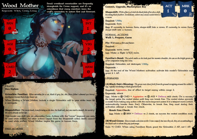 Rules Card for the Wood Mother