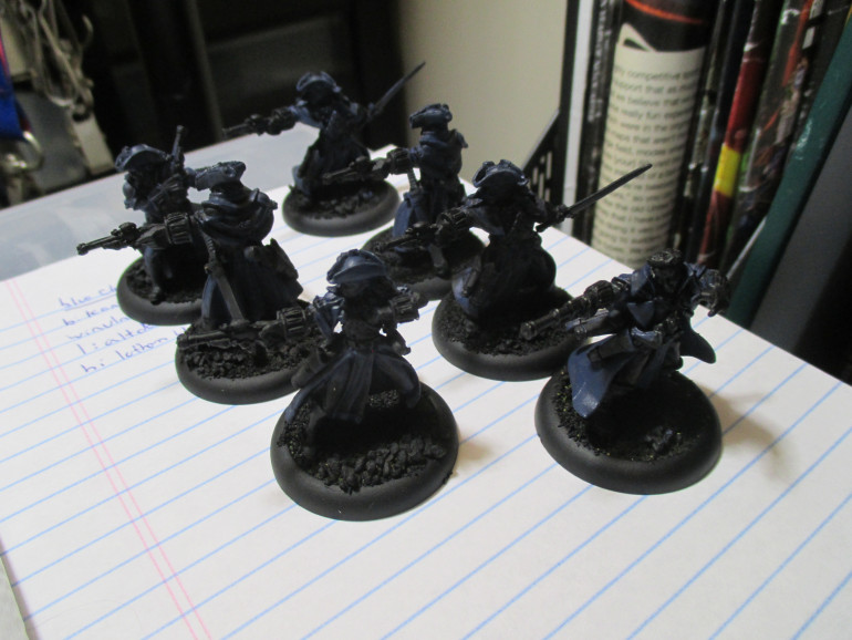 Using Citadel Base Kantor Blue followed by a wash of Citadel Wash Nuln Oil to create a rich dark blue.