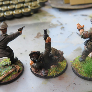 Here is the Panzerschrck Team and my HQ unit consisting out of an Leutnant, Oberleutnant and a Hauptman