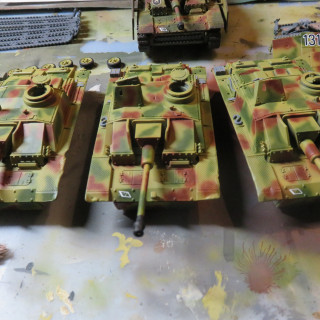 Work in progress. The StuGs 131, 132 and 133 are on their way