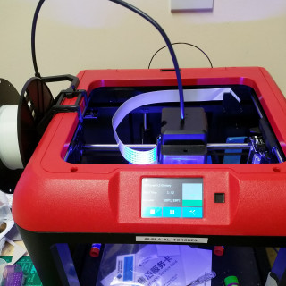 The Printer - Flashforge Finder with external reel holder and 'disappearing' purple  glue sticks