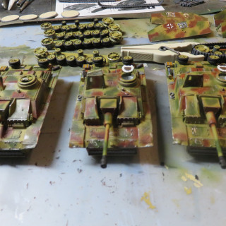 Work in progress. The StuGs 131, 132 and 133 are on their way