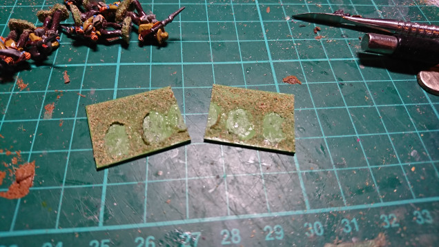 Rather than wasting the bases I am really purposing them as the new bases need to be 25mm across the front. 