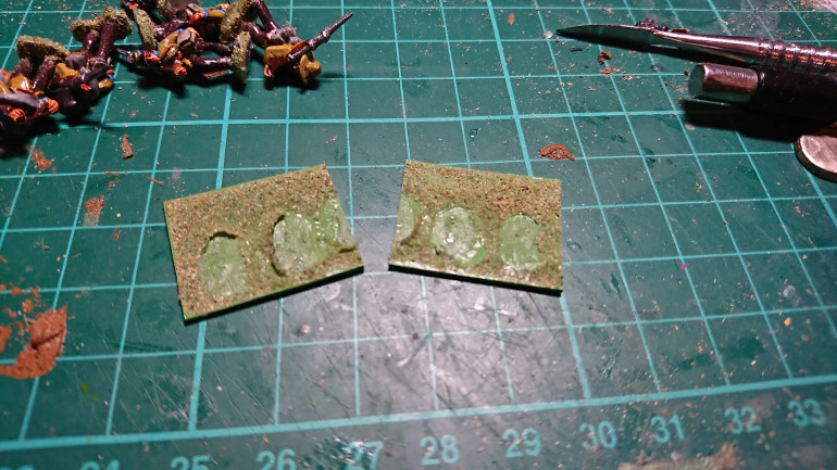 Rather than wasting the bases I am really purposing them as the new bases need to be 25mm across the front. 