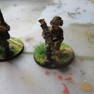 Here is the Panzerschrck Team and my HQ unit consisting out of an Leutnant, Oberleutnant and a Hauptman