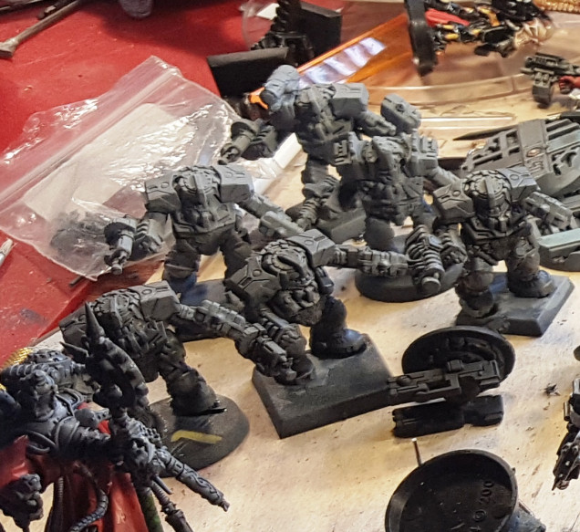 Always wanted Space Dwarves - in power Armour - Thank you Mantic!!! - Flash cleaned, washed and primed