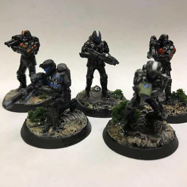 Here is Alpha-Nne from Halo 3: ODST. Left to Right: Dutch, Romeo, Buck, Rookie, and Mickey