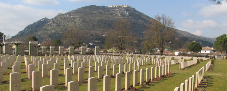 Monte Cassino with the rebuilt monastery