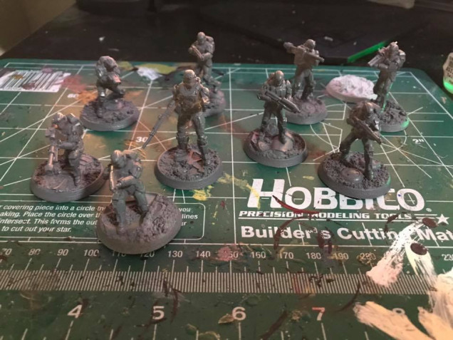 Miniatures primed