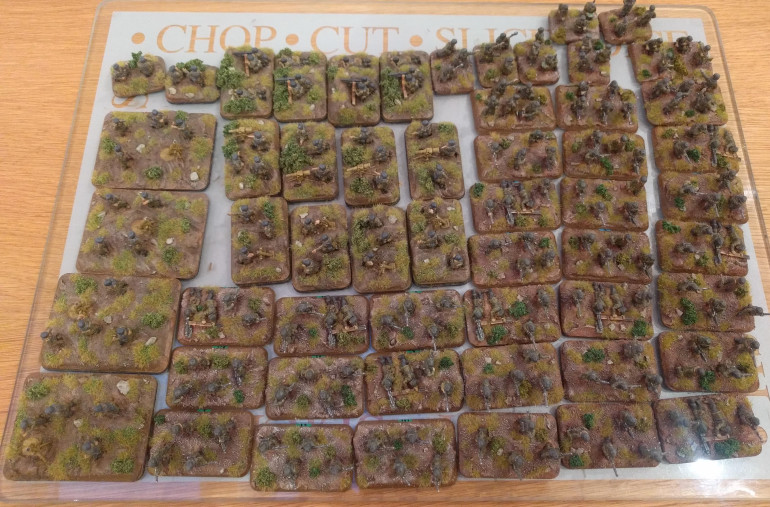 Here's the entire army before I put them all away in their storage boxes