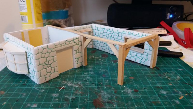 Some woodwork added, coffee stirrers naturally :D