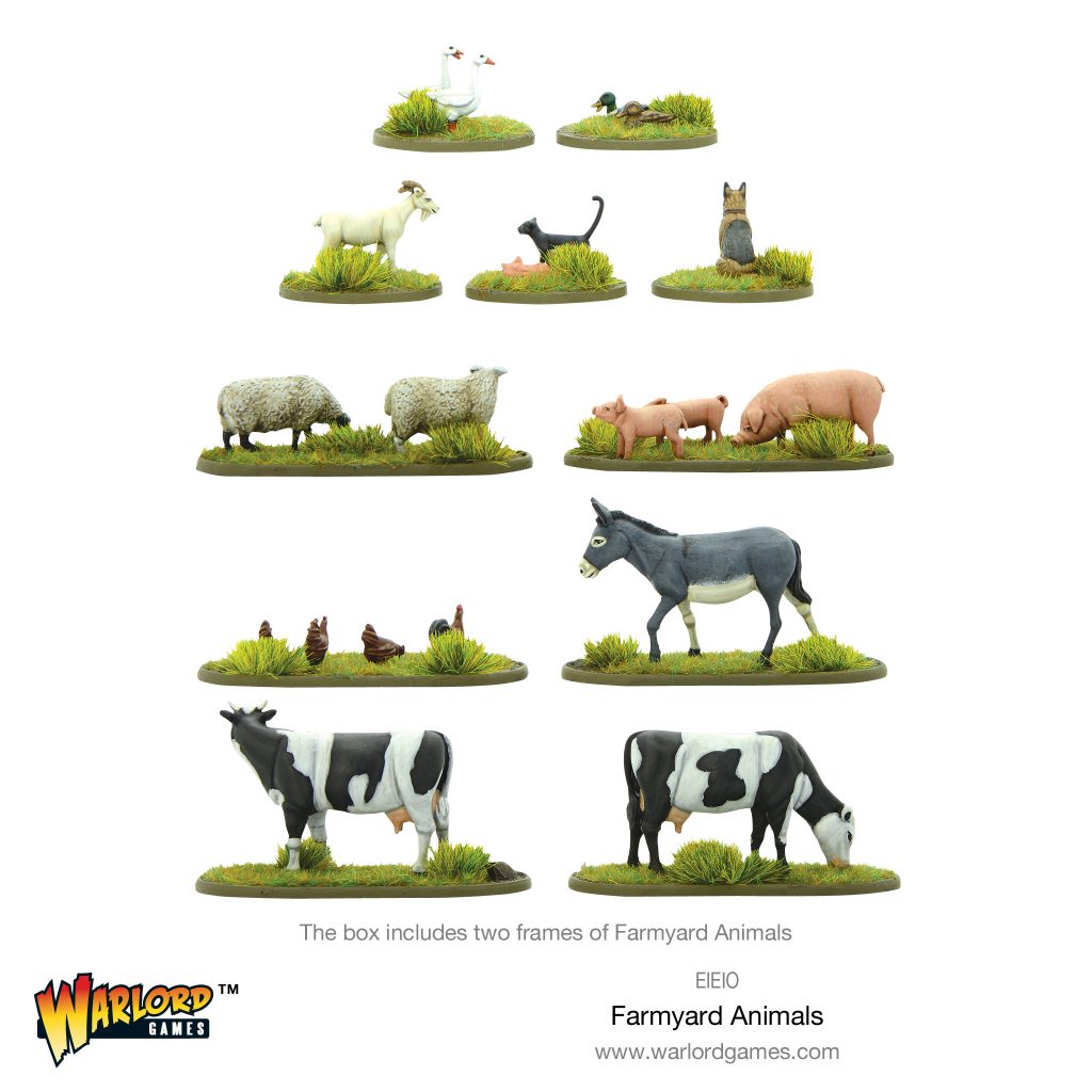 Farmyard Animals Miniatures - Warlord Games