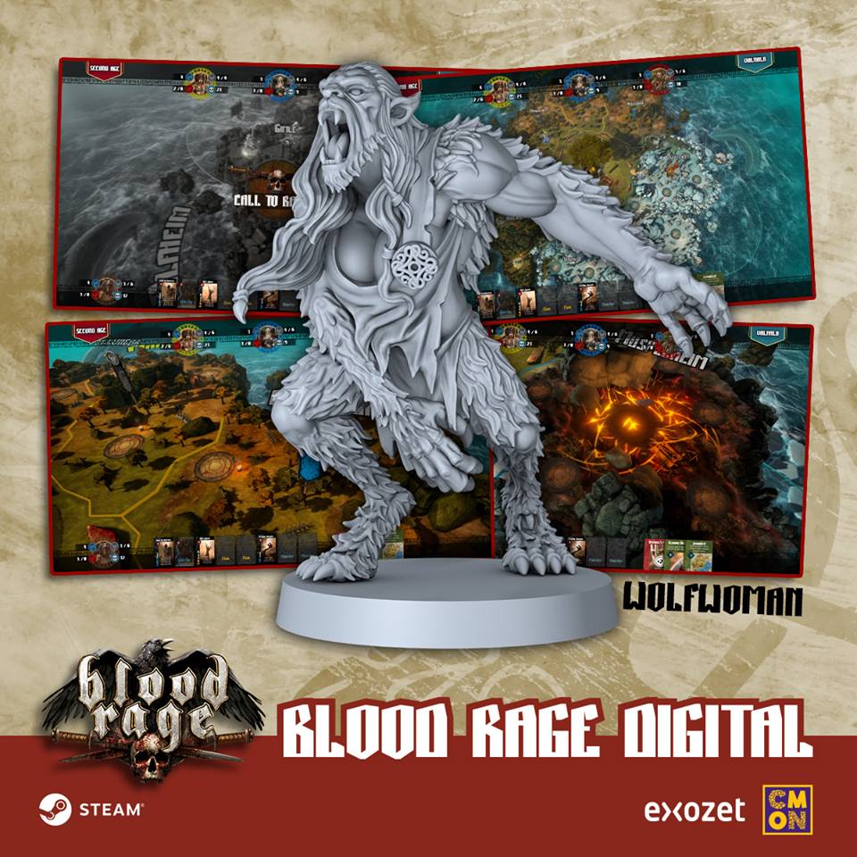 CMON Wolfwoman In Hand Blood Rage Kickstarter Exclusive promo 