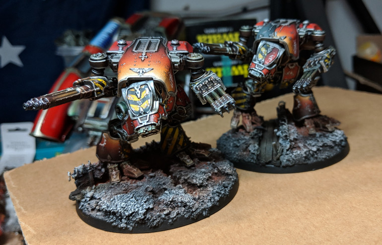 Side by side, Legio Audax Warhounds