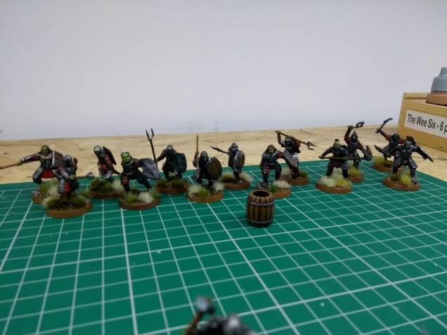 The first batch are painted