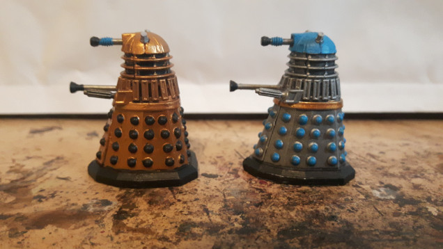 Gold Dalek and Chase Dalek (both pre Davros 1963)