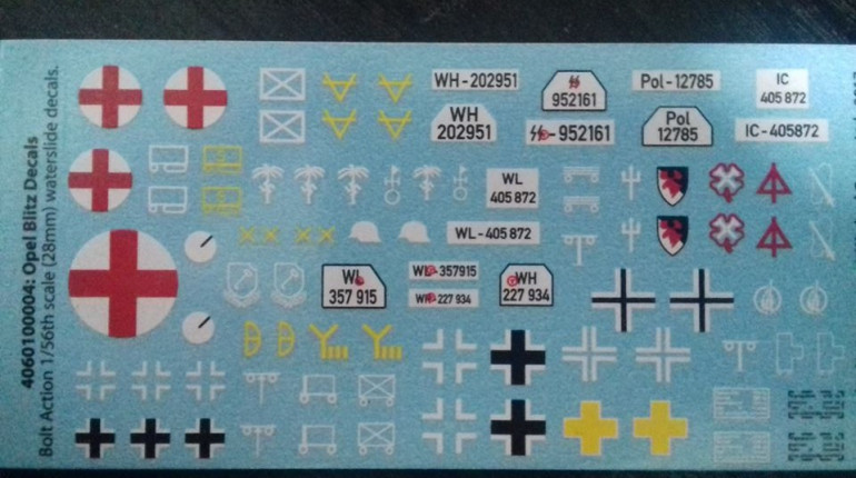 the Opel Blitz/Maultier sheet.